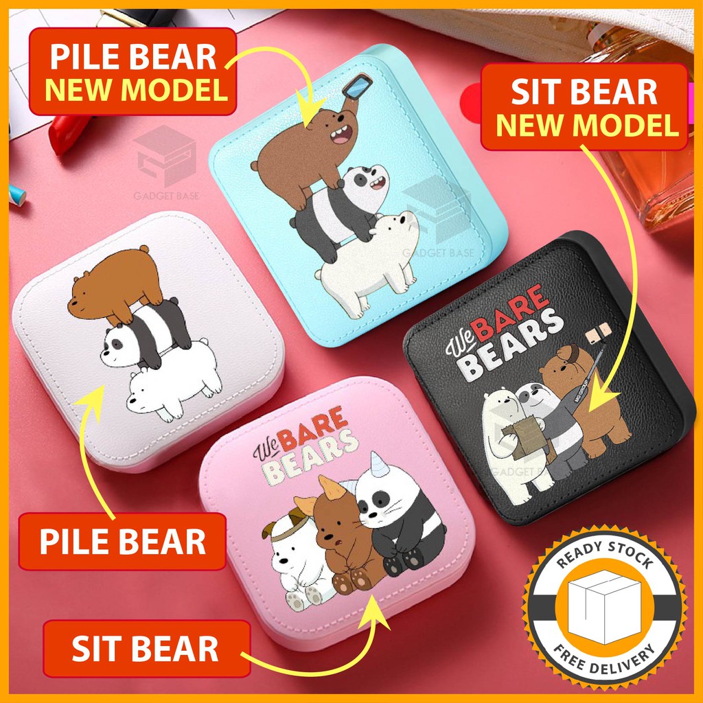 We Bare Bears 20,000mah Cute Mini PowerBank Cartoon Portable Mobile ...