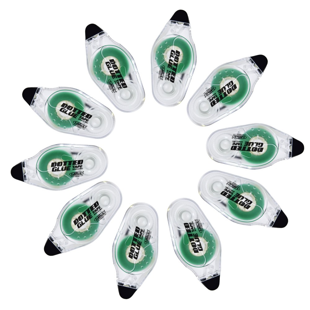 Fullmark Glue Tape Roller Double Sided Stationery (6mm X 18m) 10 pcs