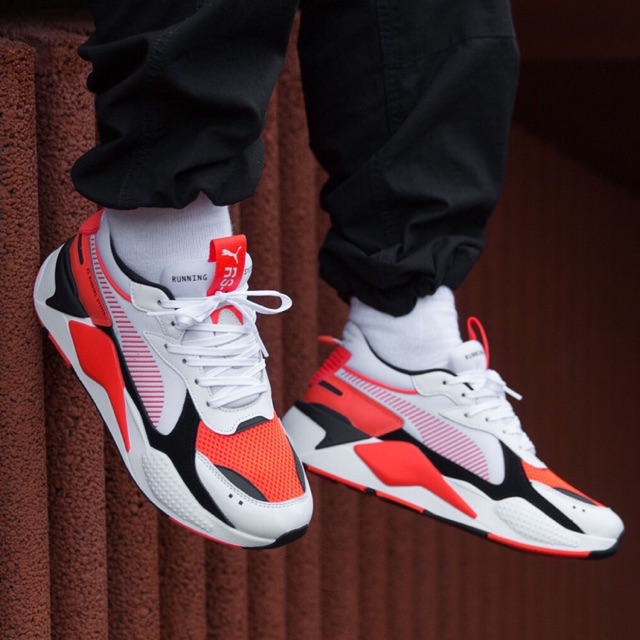 puma rs x red and white