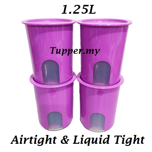 Tupperware HUMMINGBIRD One-touch CANISTER Set of 2 5.25 & 12.5 Cups brand  New 