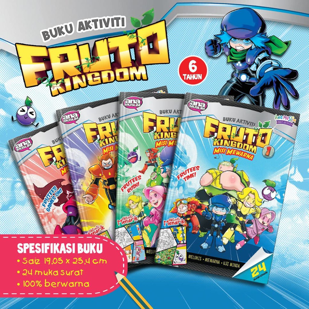 FRUTO KINGDOM - MISI MEWARNA SIRI 1-4 u0026 MISI FRUTO [BUKU AKTIVITI 