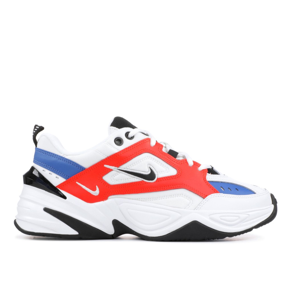 nike tekno m2k white orange
