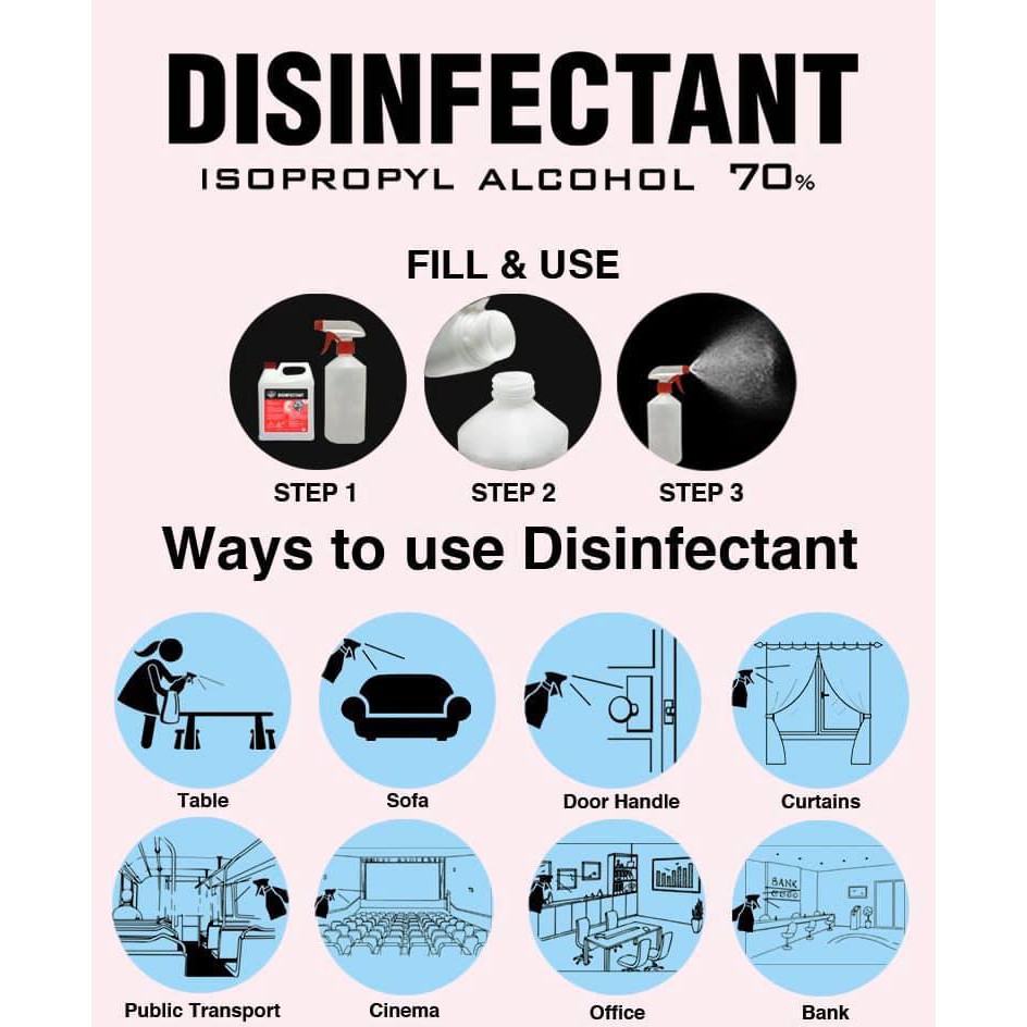 disinfectant spray disinfectant DISINFECTANT SPRAY 500ml / 1L & 2L