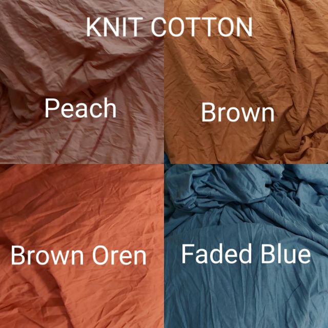 Kain tshirt Knit cotton Peach Brown Brown Oren Faded Blue