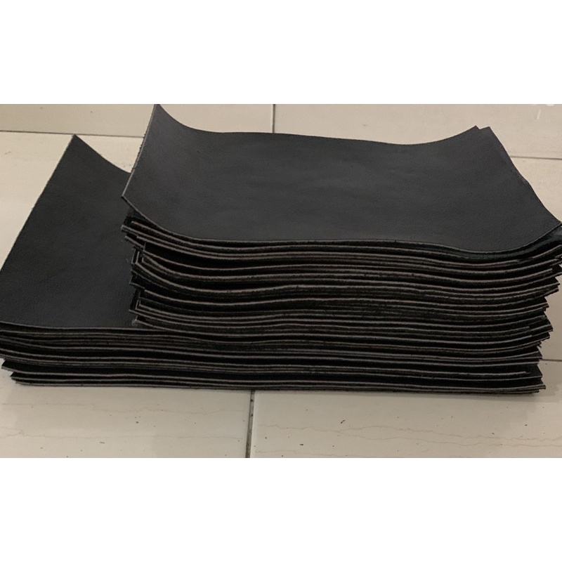 Black color Genuine cowhide leather sheet 1.3 saiz A4 kulit lembu 100%