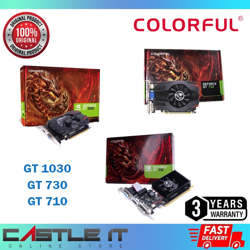 Colorful GT 1030 4GB DDR5 GT 730 GT710 2GB DDR3 Nvidia GeForce GT730 2G ...