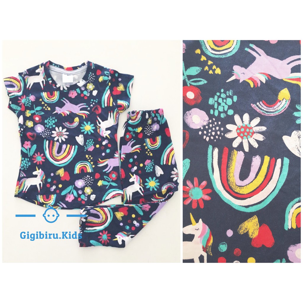  Baju  tidur  budak unicorn pyjamas kids pony pajamas 