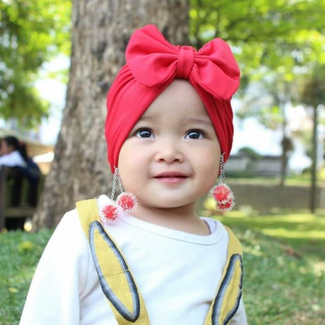 POMPOM TURBAN JERSEY TURBAN