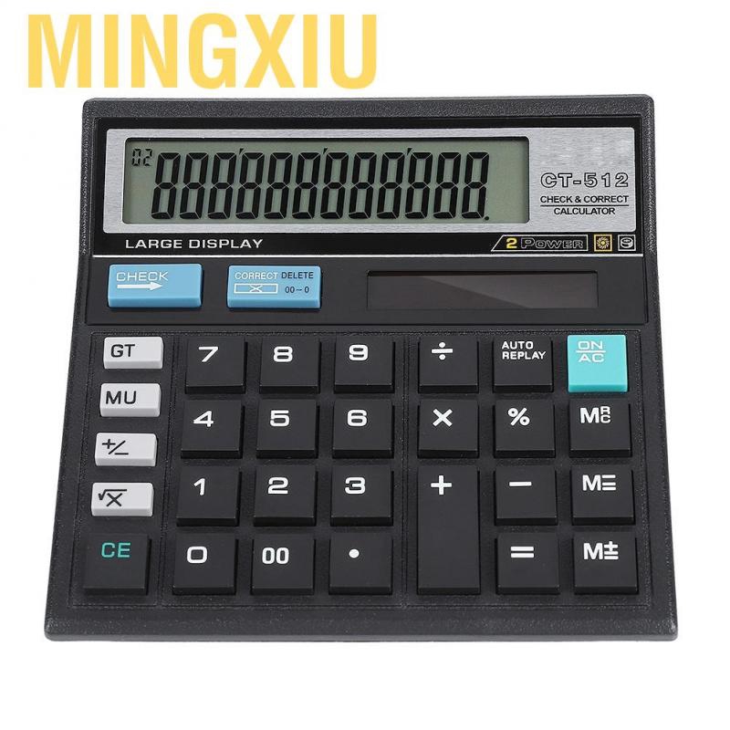 1 pcs Calculator Calculator Financial Office Calculator 12-Bit Large Screen Dual Power Solar Aluminum Panel Plastic Button 