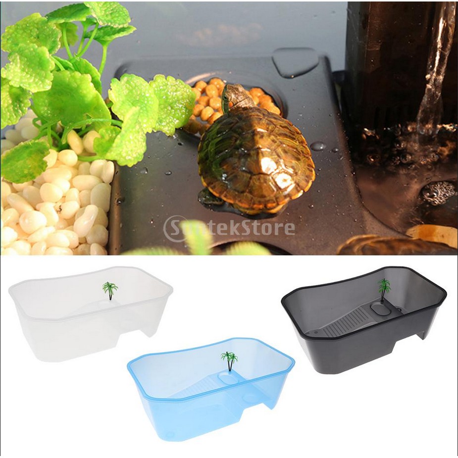 💕Simplelove💕Plastic Reptile Terrapin Tortoise Turtle Tank Vivarium ...