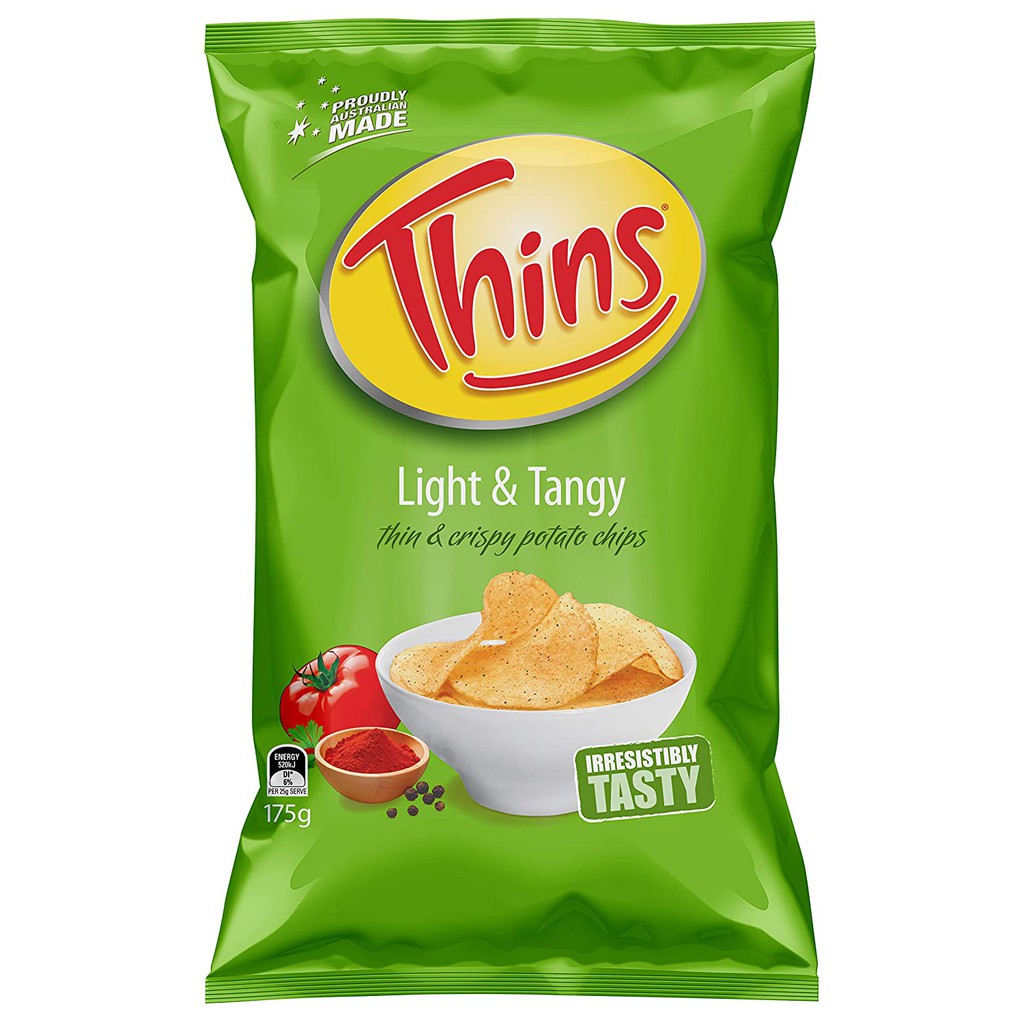Thins Potato Chips Light & Tangy (175g)