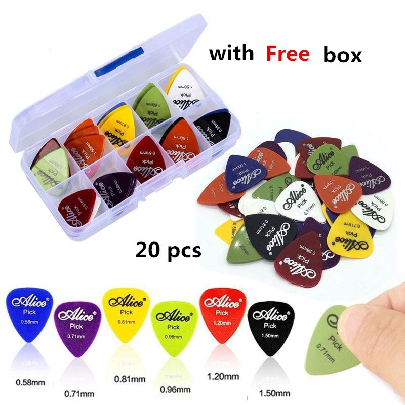 20pcs Alice Guitar Pick Acoustic Picks With Free Storage Shopee Malaysia