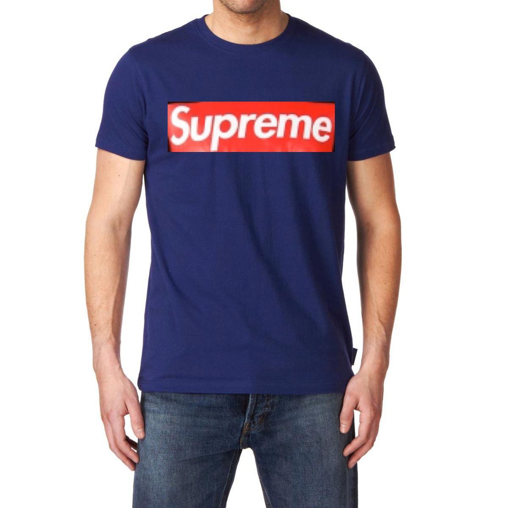 T Shirt For Men Supreme Logo Black Navy Blue Hip Hop Men S T Shirt Printed Tee Shopee Malaysia - roblox unisex t shirt in 2019 supreme t shirt neon