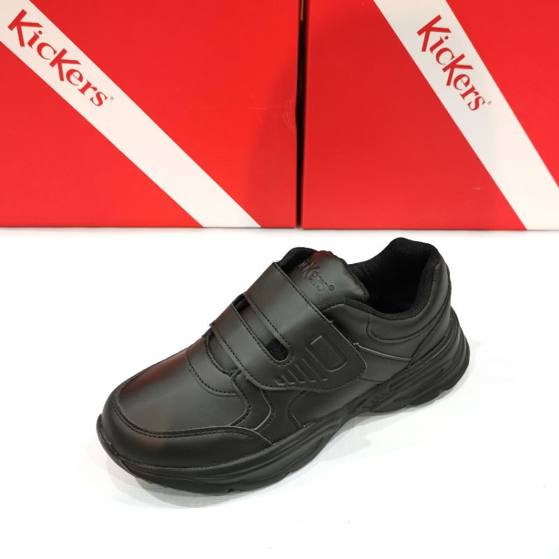 Kickers Original Kasut Sekolah Hitam Ringan Jenis Bata B First Kasut