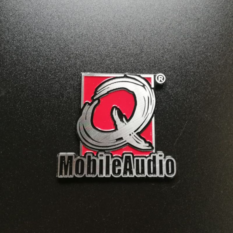 Q Mobile Audio Aluminum logo plate