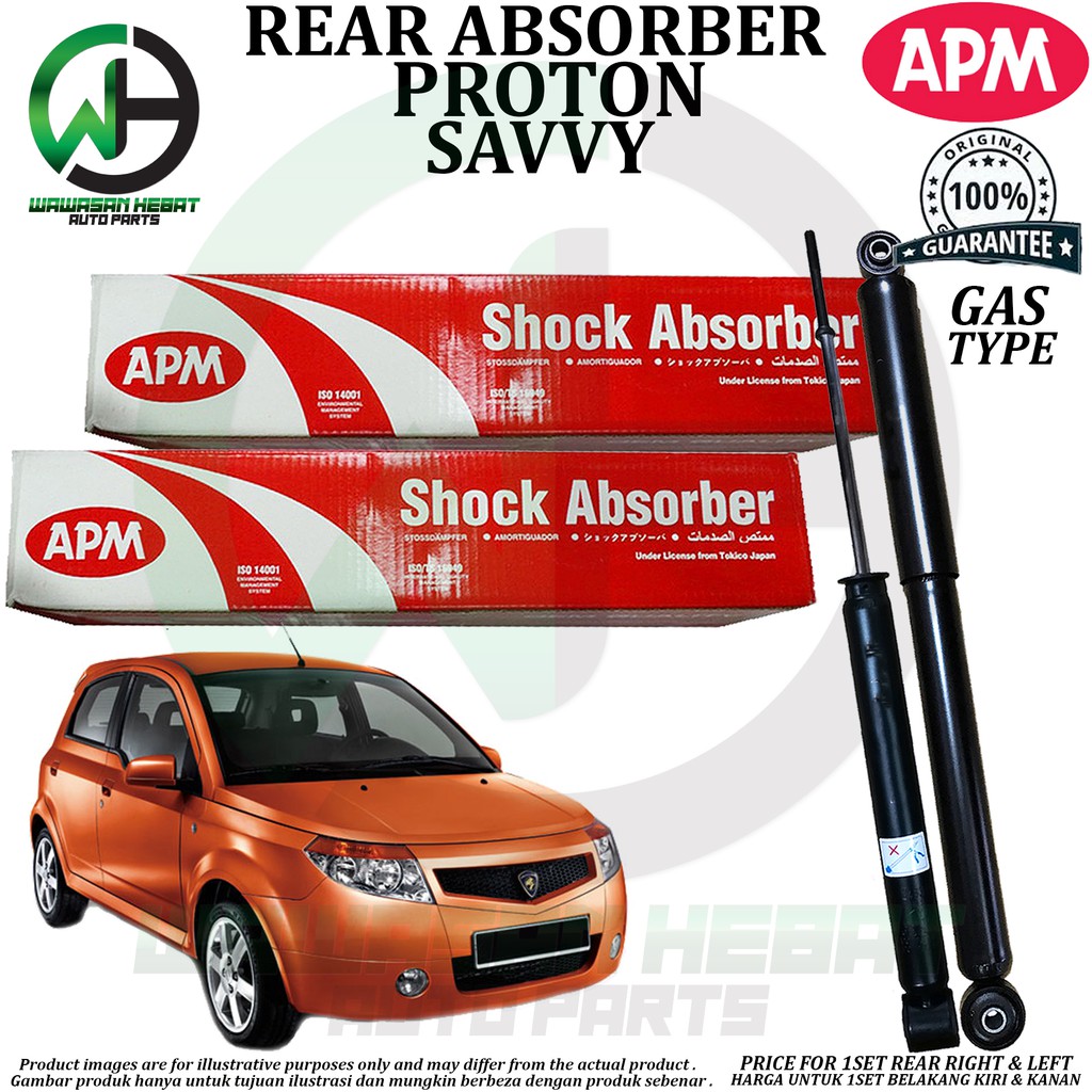 Buy Proton Savvy Rear Gas Shock Absorber Apm 1 Pair Original Seetracker Malaysia