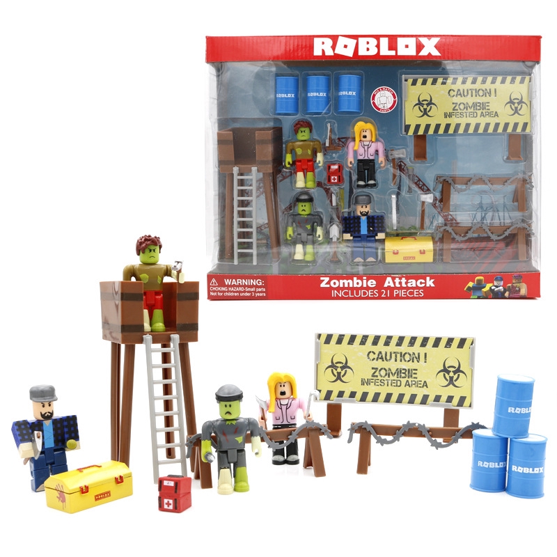 New Roblox Game Figma Zombie Raids Block Doll Mermaid Playset - chica 2 0 roblox