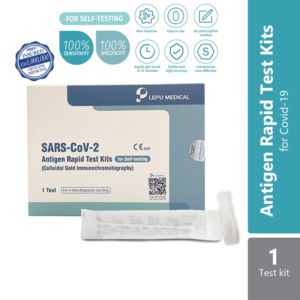 LEPU Medical Covid-19 RTK Test Kit (Nasal Swab) 1s