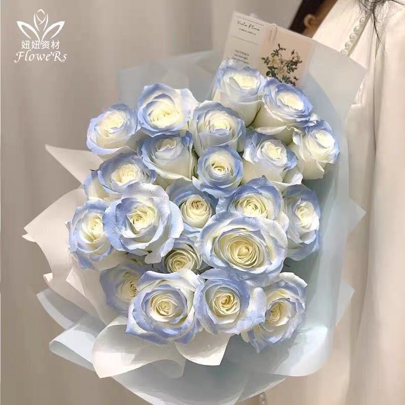 【Hot selling】 Valentine's Day Gift Broken Ice Blue Flower Bundle Finished Soap Flower Gift for Girl Friend, Girlfriend, Wife and Mother情人节礼物 碎冰蓝花束成品 香皂花 闺蜜女朋友老婆妈妈礼物9.6