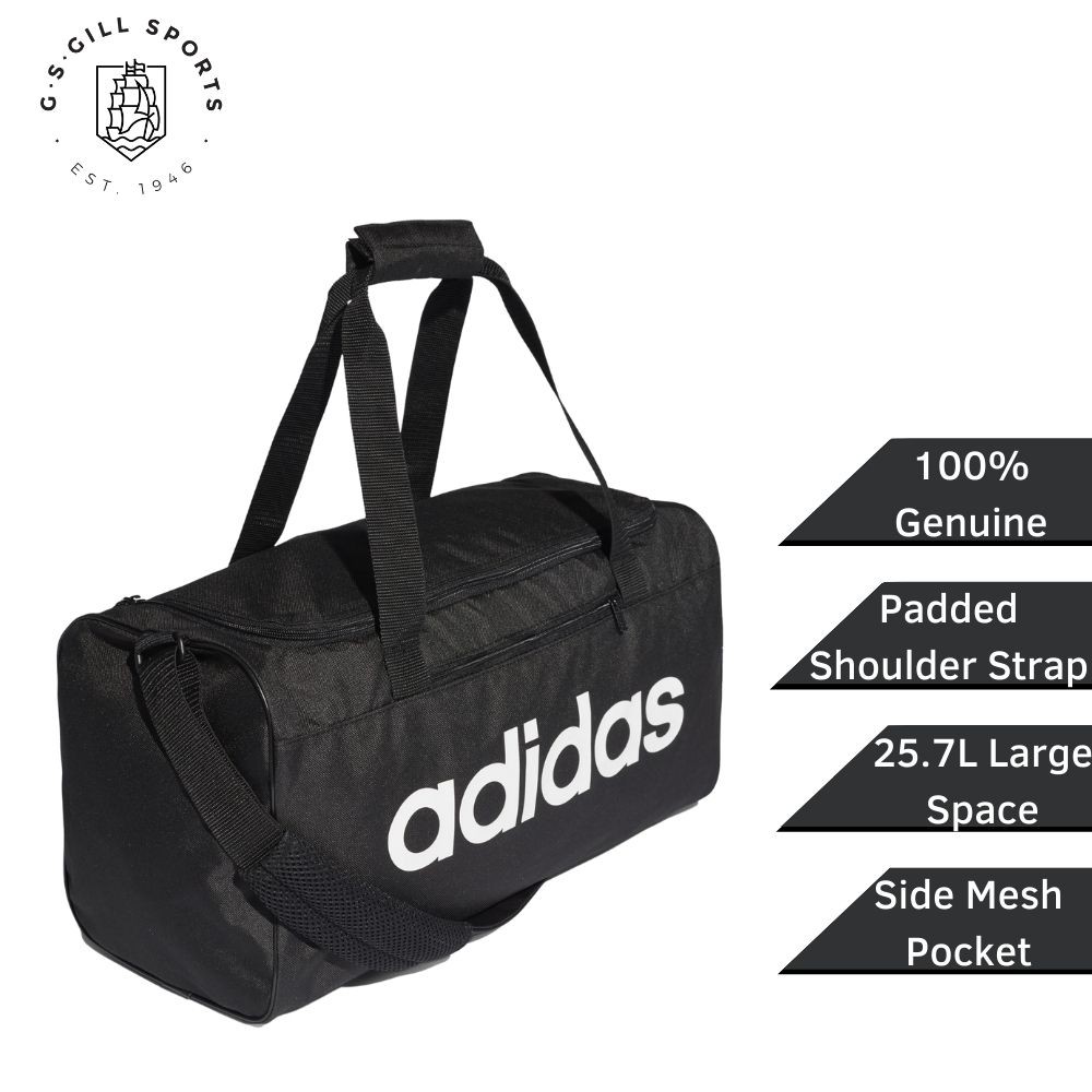 Adidas Duffel Bag Linear Core Gym Bag Women with Side Mesh - Black Color (25.7L) DT4826 | Shopee Malaysia