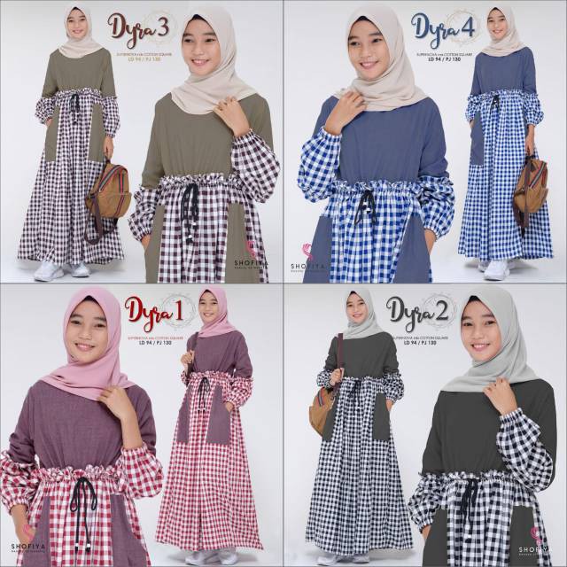 KATUN Dyra DRESS Supernova Mix Cotton Long Hijab Shirt Box Simple Work ...