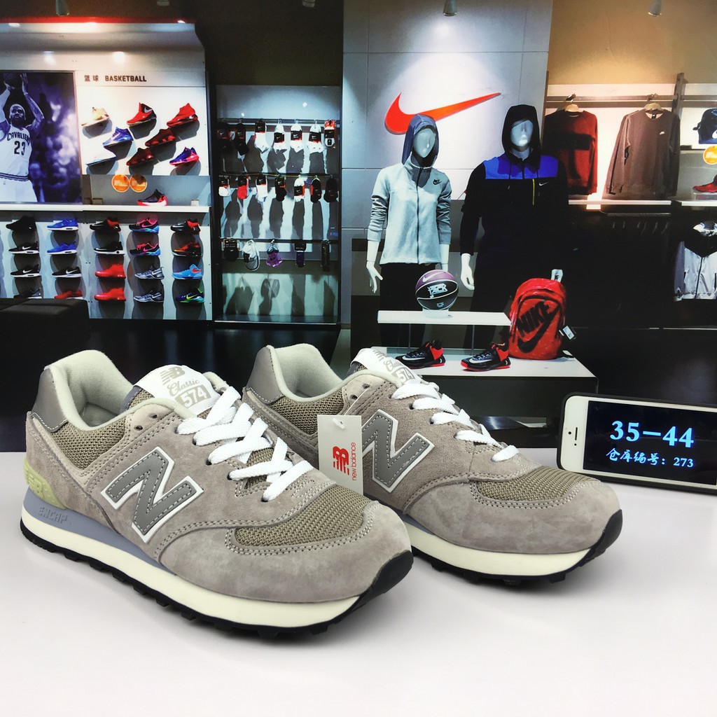 original new balance 574 nb574 grey color for men women breathable shoe 36-44  | Shopee Malaysia