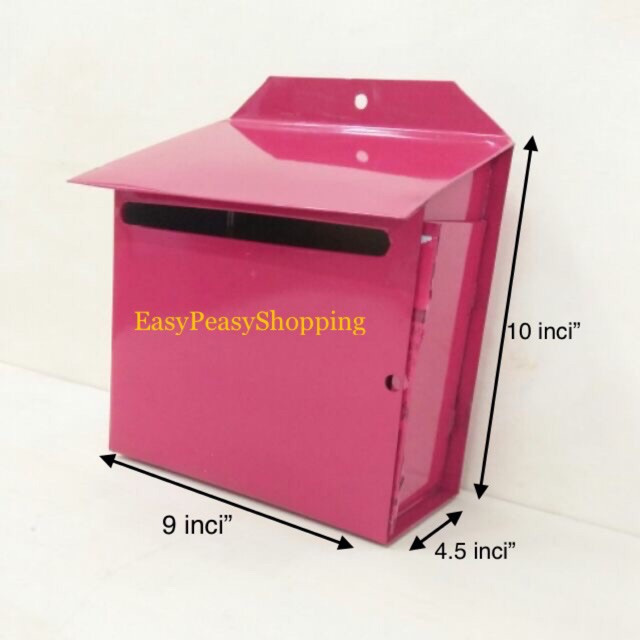 Iron Post Letter Box / Peti Surat Besi - RED (READY STOCK) | Shopee ...