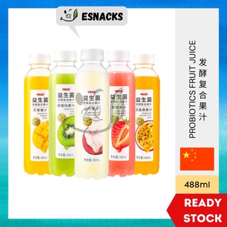 YECO Probiotics Juice Drink Fruit Juice 椰可 益生菌 发酵复合果汁 饮料 488ml Kiwi | Mango | Mangosteen | Passion Fruit | Strawberry