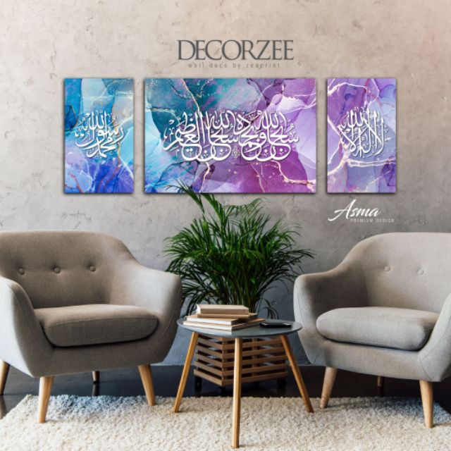 Khat / Kufi Premium Canvas 3 Panel Shopee Malaysia