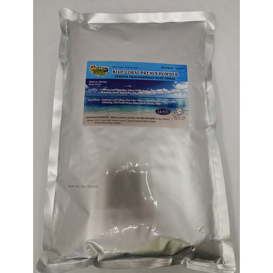 Blue Coral Ice Blended Premix Powder/ Bubble Tea Premix Powder (No Sugar) (Halal Malaysia)