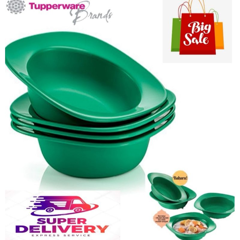 🔥READY STOK IN MY SHOP🔥 [ORI 💯] Tupperware Emerald Blossom Bowl 4pcs 350ml