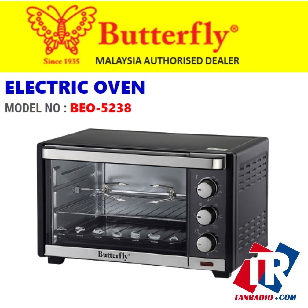 Butterfly Electric Oven With Rotisserie Function 34 L Beo 5238 Shopee Malaysia