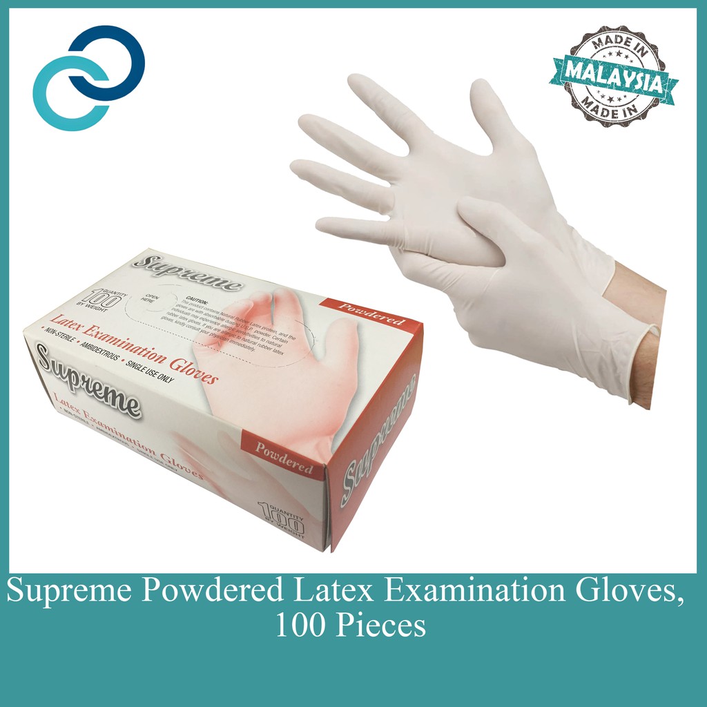 powdered latex gloves