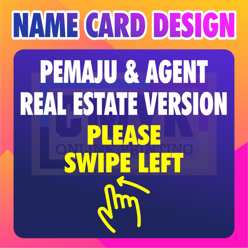PEMAJU/DEVELOPER/AGENT REAL ESTATE VERSION Business Card / Name Card WITH PRINTING