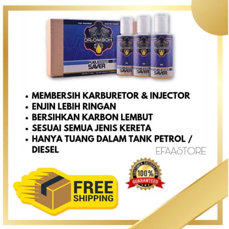 Dr.Omboh 50ml x 3 btl Injector Cleaner/ Fuel Treatment Tambah Pickup