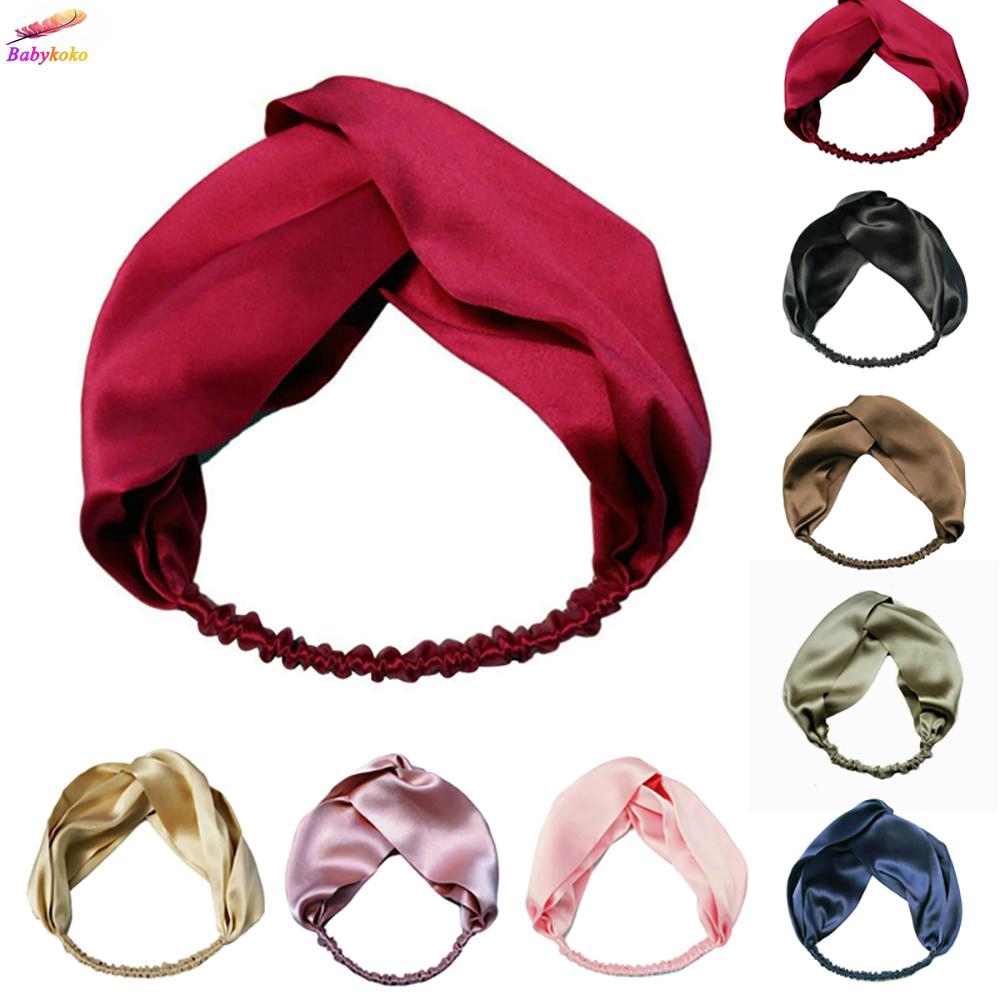 Headband Women Accs 100 Elastic Retro Hairband Cross Rope Headband Head Headbands Wrap Sport Hair Bands Satin Shopee Malaysia