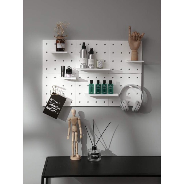 22cm Plastic Hole Wall Hanging Diy Pegboard Organizer Shopee