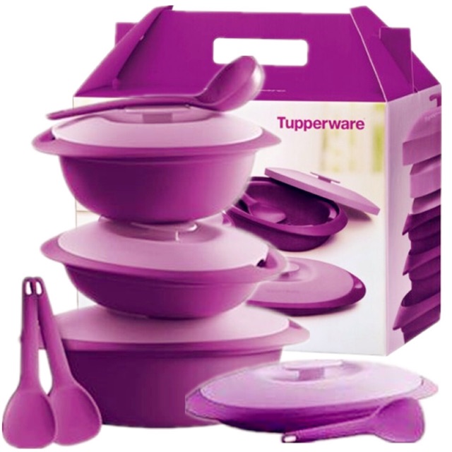 Tupperware Lady Lavender Serving Set