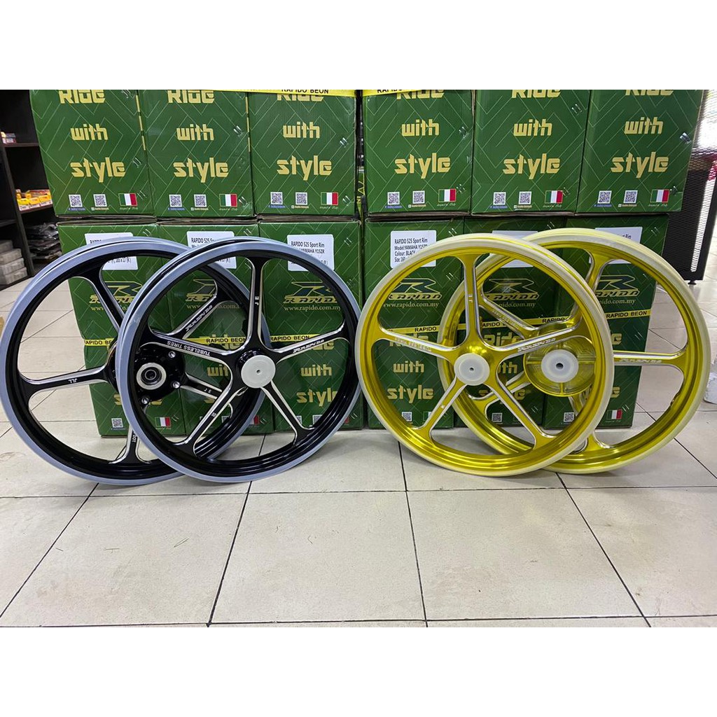 Sport Rim Original RAPIDO 525 Yamaha Y15ZR Y15 Y16 Y16ZR Shopee Malaysia