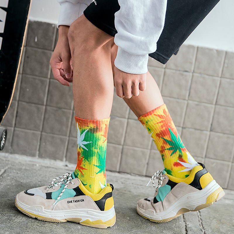 Ready Stock! HUF Socks Fashion Maple Leaf Women Men Casuak Cotton Socks |  Shopee Malaysia