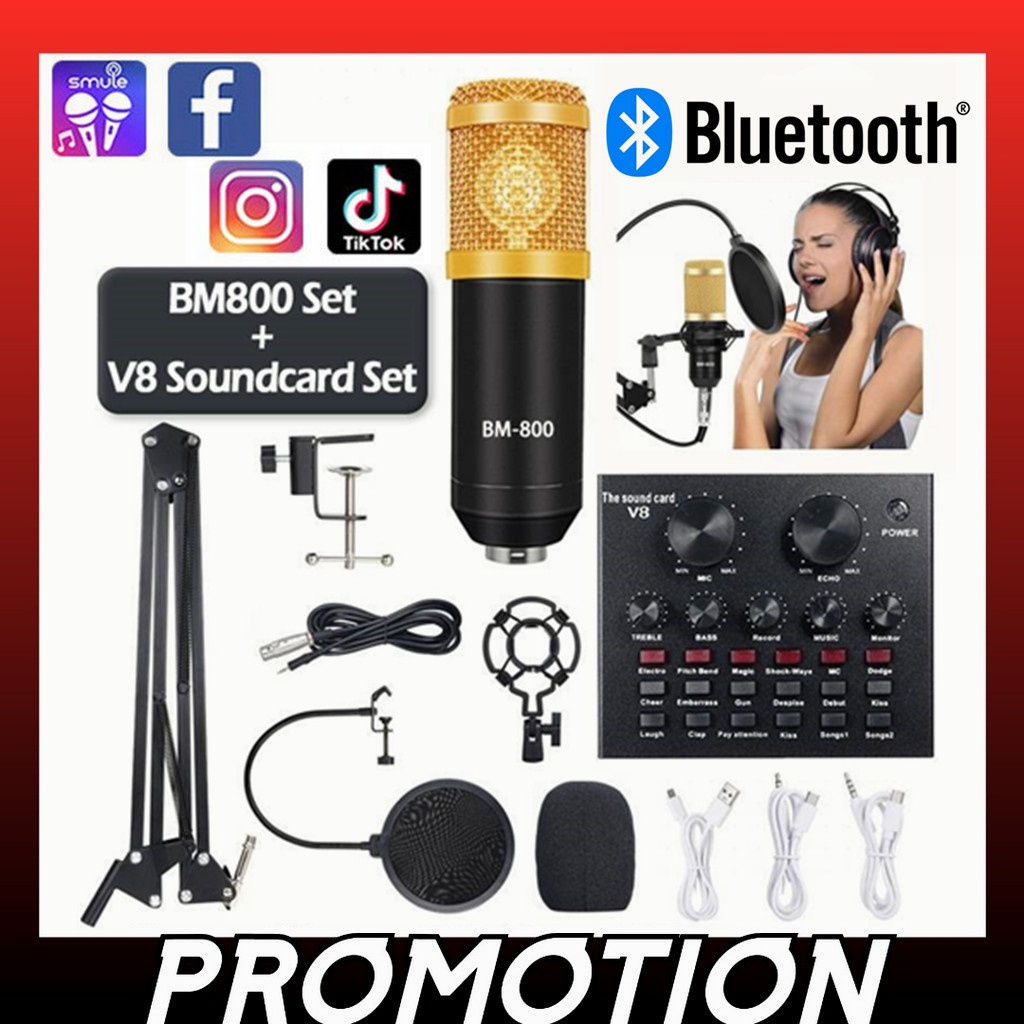 New Stock Professional Bm800 with V8 Condenser Microphone Live Stream