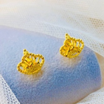 SUBANG CROWN 916 GOLD/ PAKU/SKRU/JEWELLERY/EMAS TULIN 916/EYERRING/SUBANG EMAS 916/SUBANG BUNGA/SUBANG CLIP