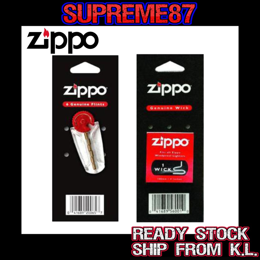 ZIPPO Replacement Genuine Flint + Wick (Batu + Sumbu) Combo Set