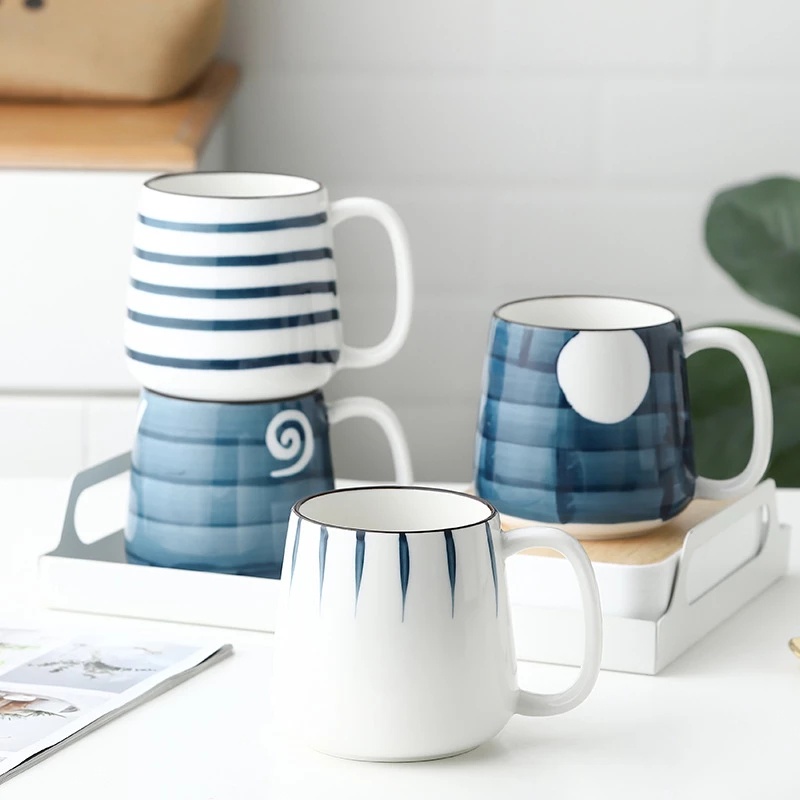 Ceramic Creative Large Capacity Mug Breakfast Coffee Milk Cup Office Personal Tea Juice Cup Homeware Couple Decoration