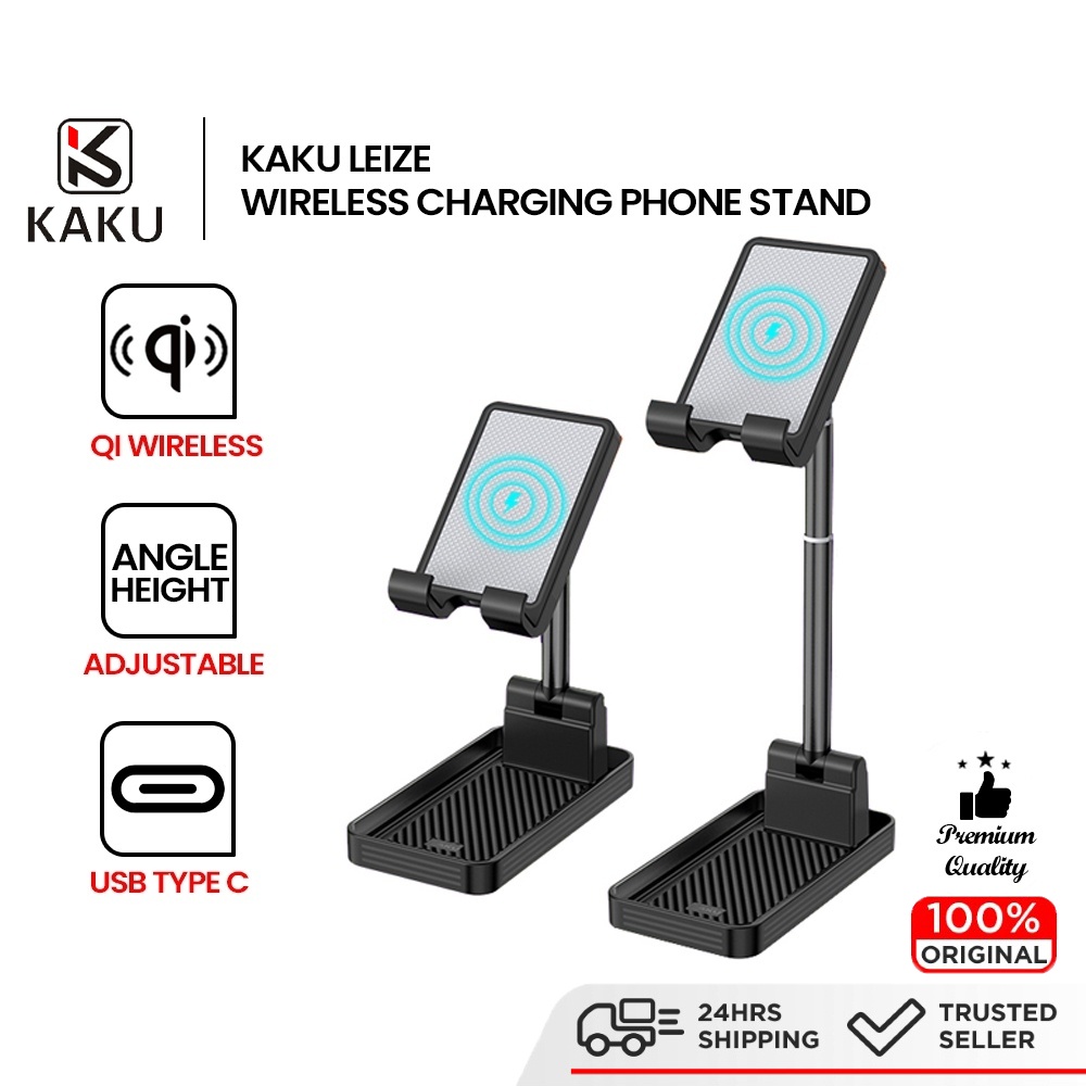 KAKU LEIZE 10W Qi Wireless Charger Fast Charge Phone Stand Smartphone Holder Tablet Foldable iPhone Samsung Huawei Oppo