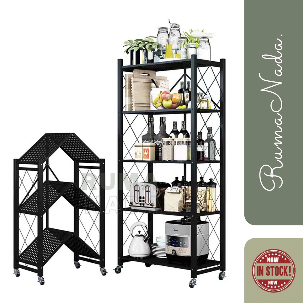 Multipurpose Simple Modern Foldable Shelf Rack Foldable Kitchen