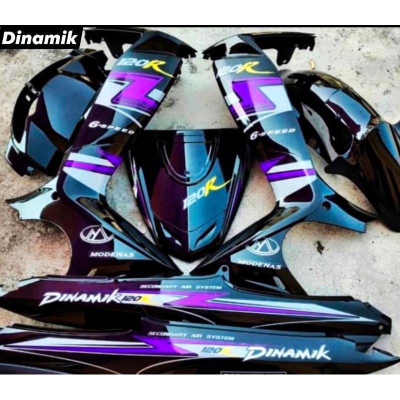 Coverset Motor Modenas Dinamik Black Purple Hld Shopee Malaysia