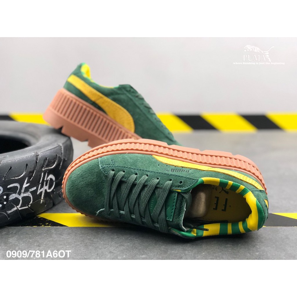 puma dark green shoes