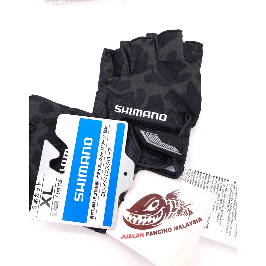 SHIMANO ORIGINAL GL-022S 3D ADVANCE HALF FINGER CASTING FISHING GLOVE