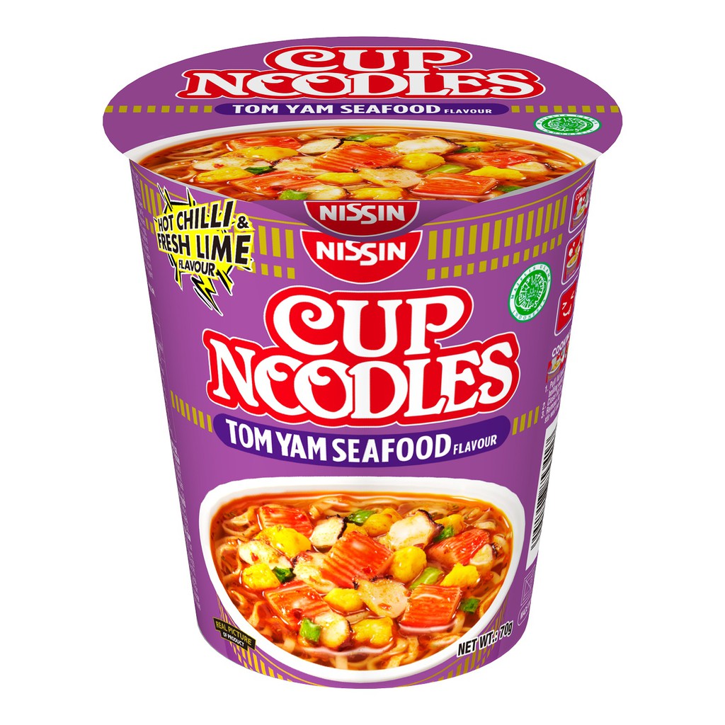 Nissin Cup Noodles - Tom Yam / Seafood | Shopee Malaysia